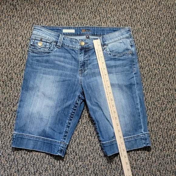 Kut from the Kloth Natalie Bermuda Denim Shorts Size 8 - Picture 7 of 15